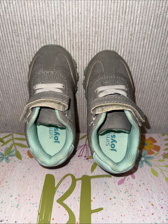 Carter's Other - Carter’s Gray and Mint Slip-On Sneakers for Little Girls